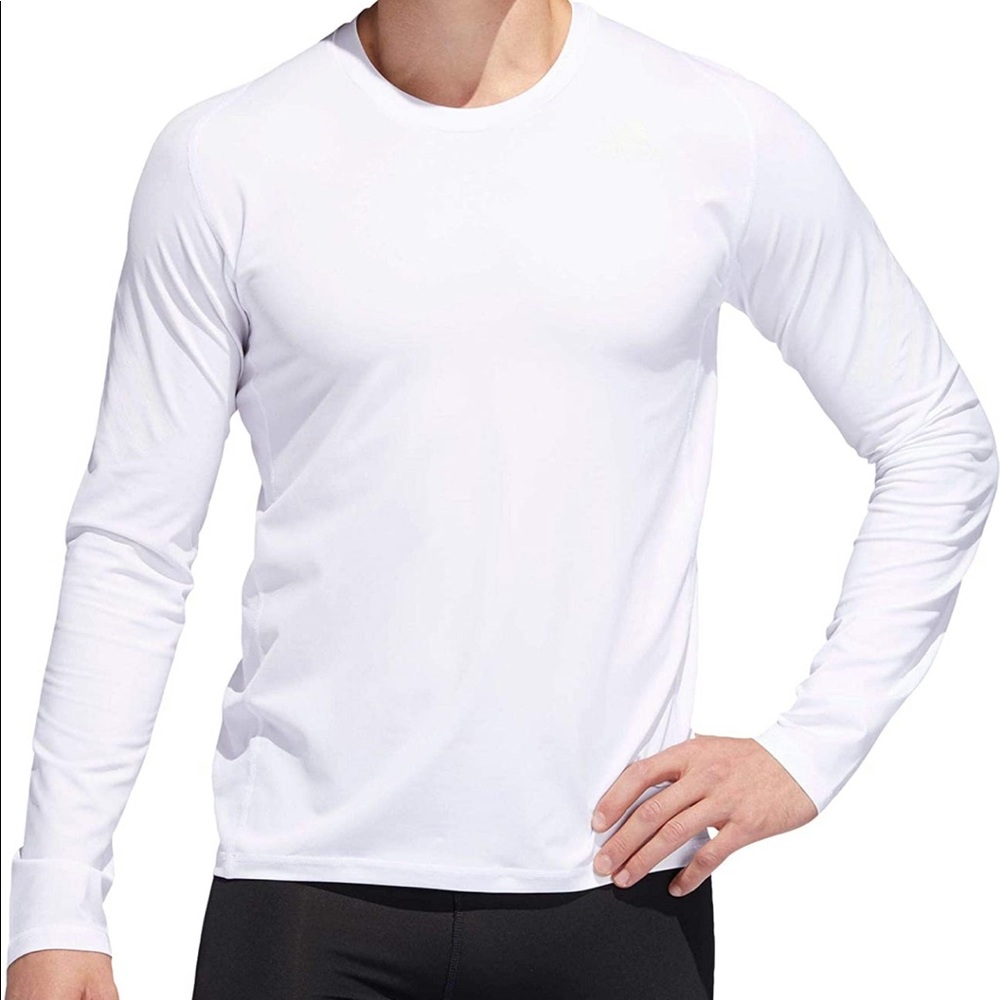 adidas Men's Alphaskin 3-Stripes Long Sleeve Shirt